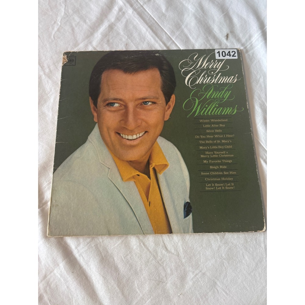 Columbia Andy Williams Merry Christmas Vinyl LP 12" Green Good Holiday Mono 1042